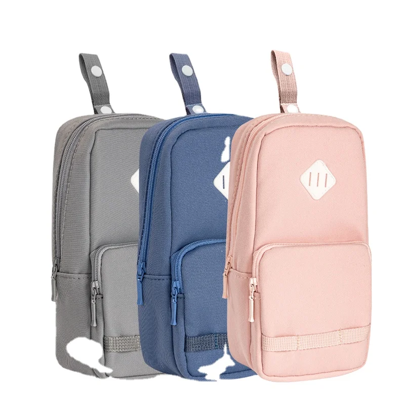 Deli BC277 oxford fabric Pencil Pouch large-capacity multi-purpose students layer storage pencil case 96pcs Per Carton Set