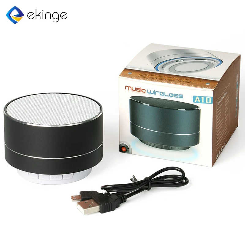 2021 Promotional Outdoor Portable Metal Round Waterproof  Wireless Speaker With TF Card