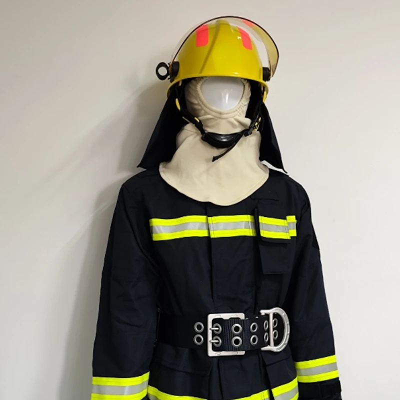 EN469 Navy Blue Color Fire Fighter Suit Fire Helmet FireFighting Boots FireFighter Suits