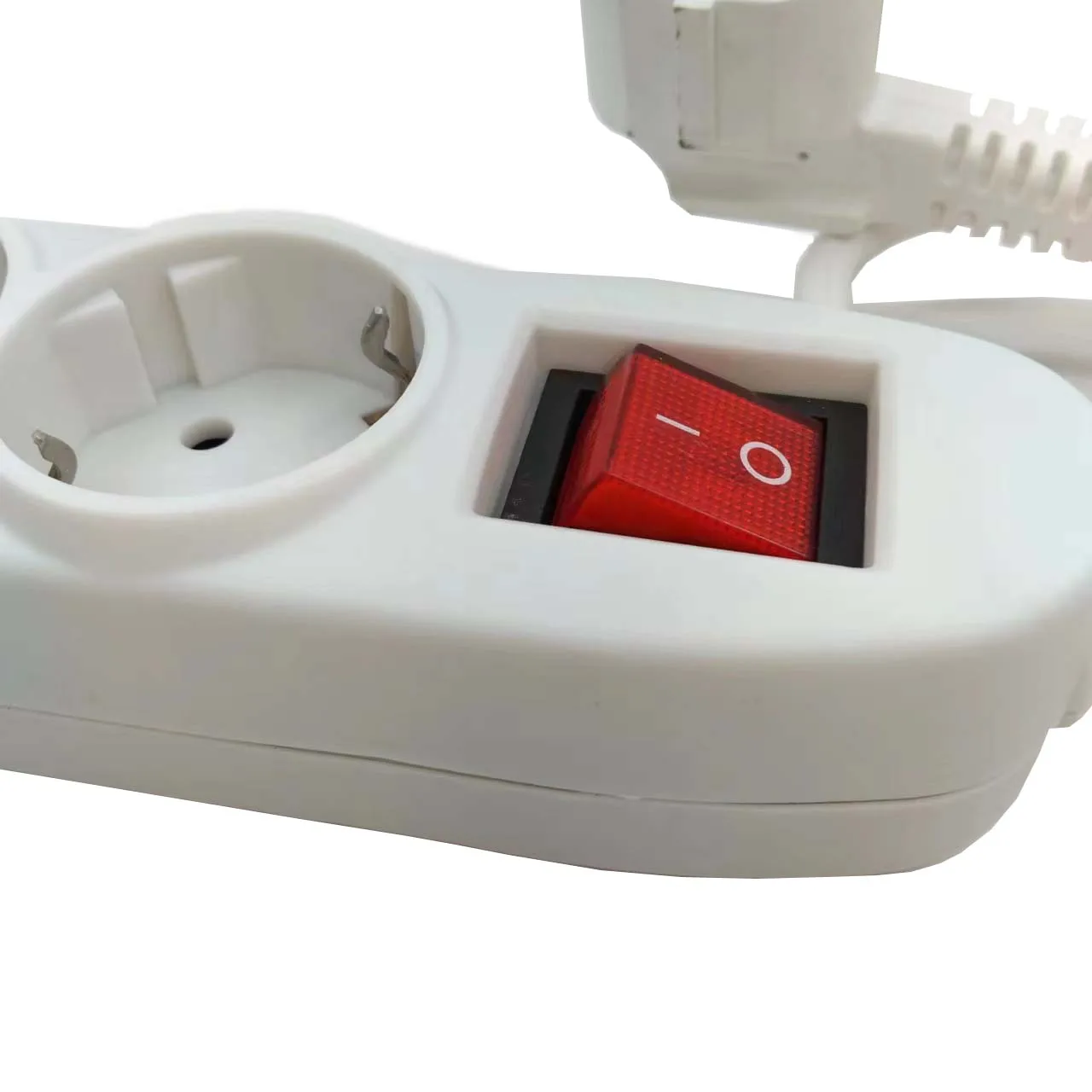 EU Power Strip 3 ways  Extension socket and EU plug with fused switch