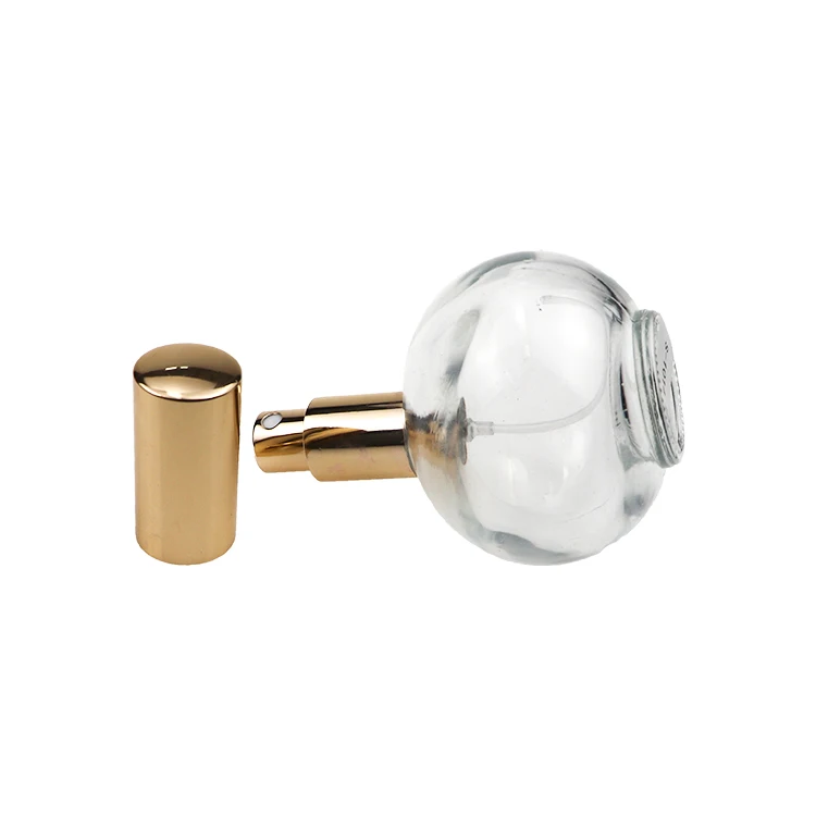 Wholesale Custom Made Clear Art Carved Crystal Empty Refillable Perfume Bottle 50ml