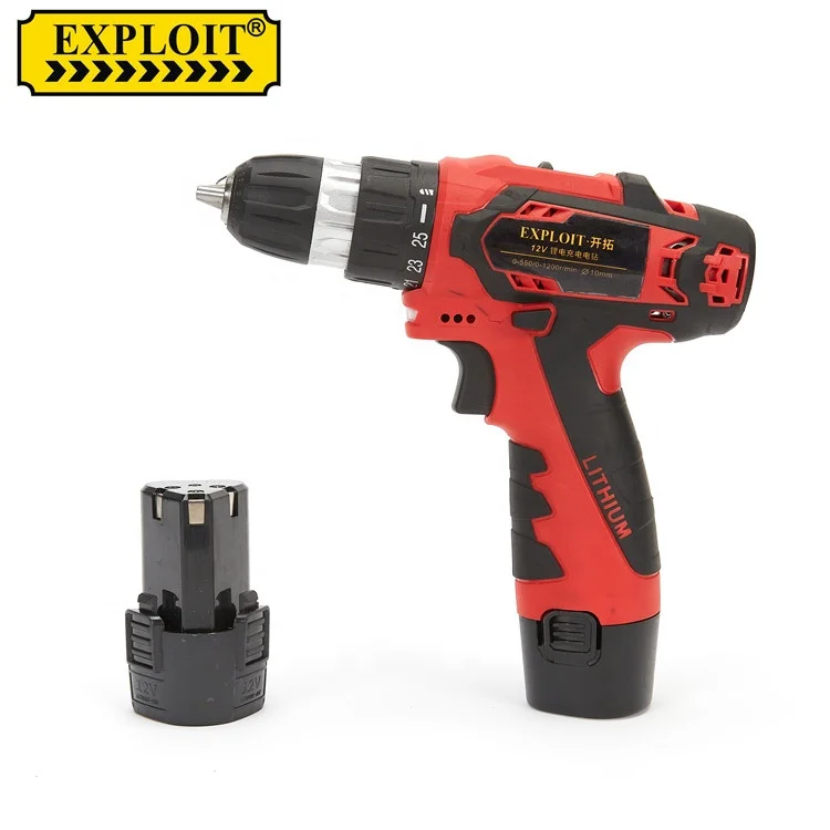 12V brushed power drilling tools set combination portable electric drill bit kit electrical hand Lithium battery drill