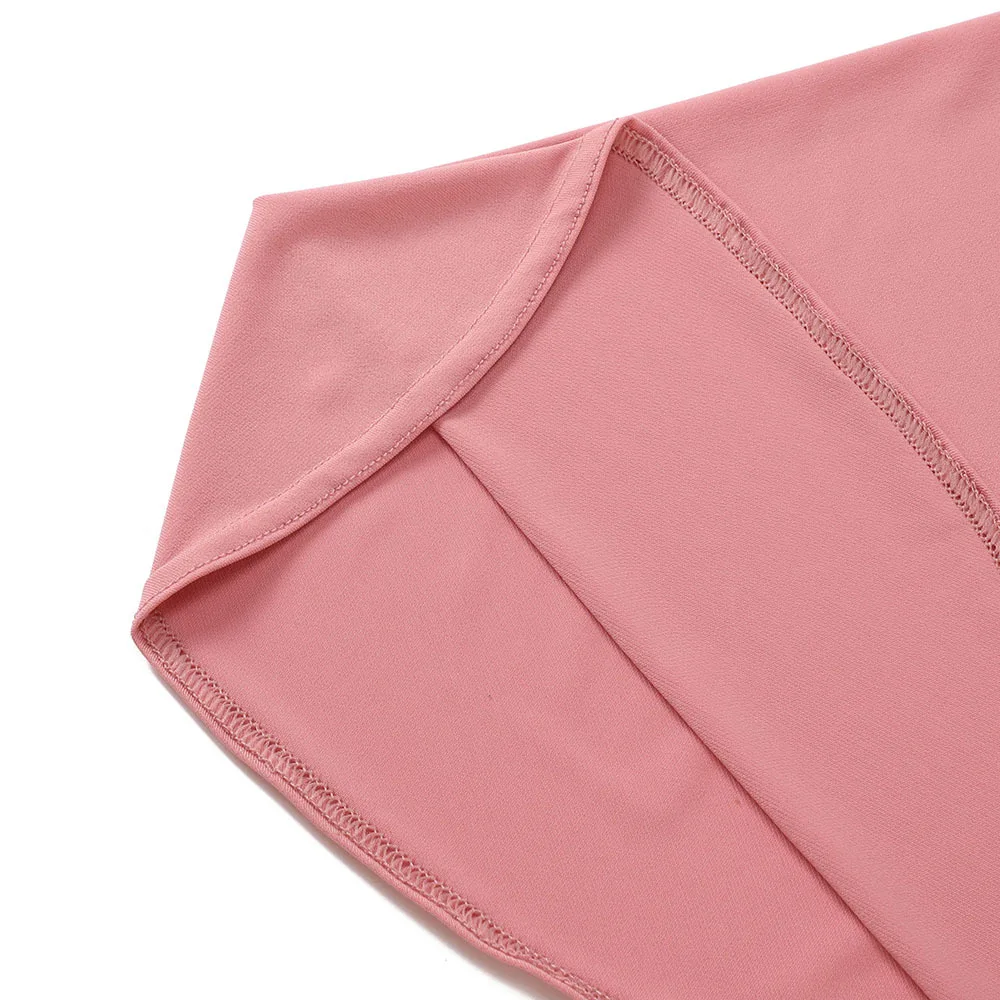 Zifeng OEM Ladies Hijab Hat Double Layer Round Brim Elastic Baotou Hat Solid Color Casual Bottoming Hat