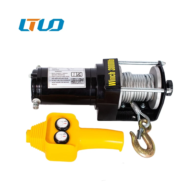 China manufacturer fast speed variable speed 12v 2000 lbs electric winch for sale