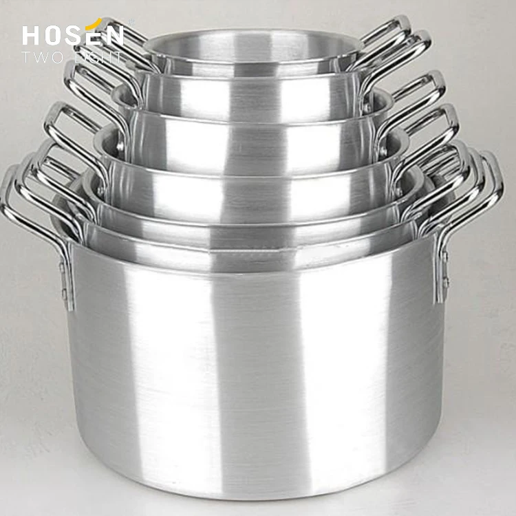 Wholesale Factory Price 7pcs 14/16/18/20/22/24/26cm Aluminum Cooking Pot Set Cookware Soup Pot Stock Pot Sets with lid