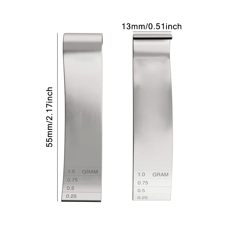 Laser Printing Personal Label Stainless Steel Shilajit Spoon Metal Scale Spoon Hanging Cup Spoon For Shilajit