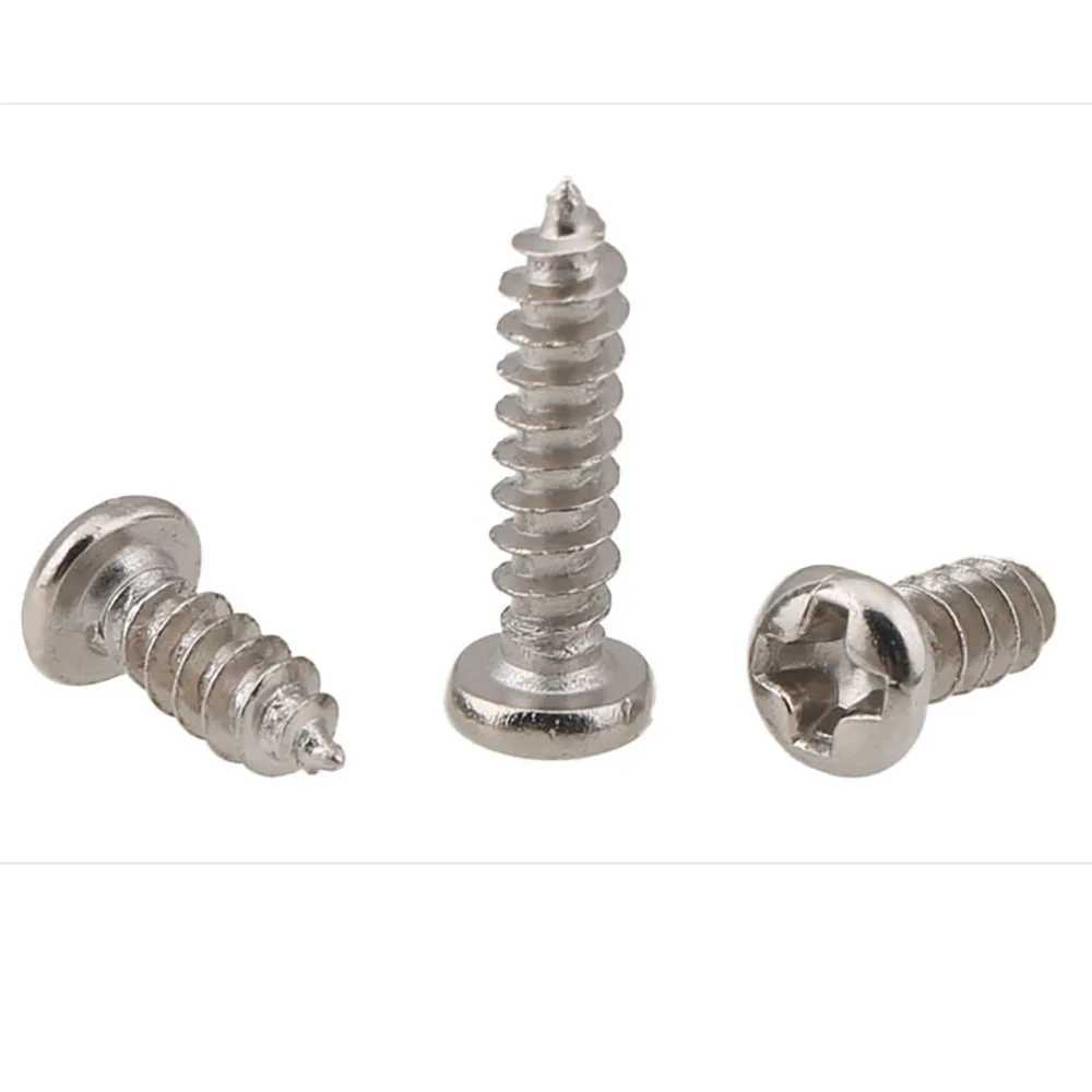 Pan head self-tapping electronic screw nickel plated micro cross recess metal plus hard small screw PA screw