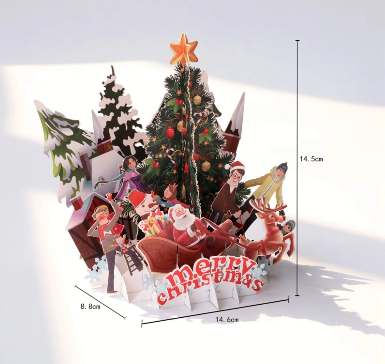 SmallOrders G021205 3d Christmas exquisite creative wishing message outside blessing thanks greeting cards