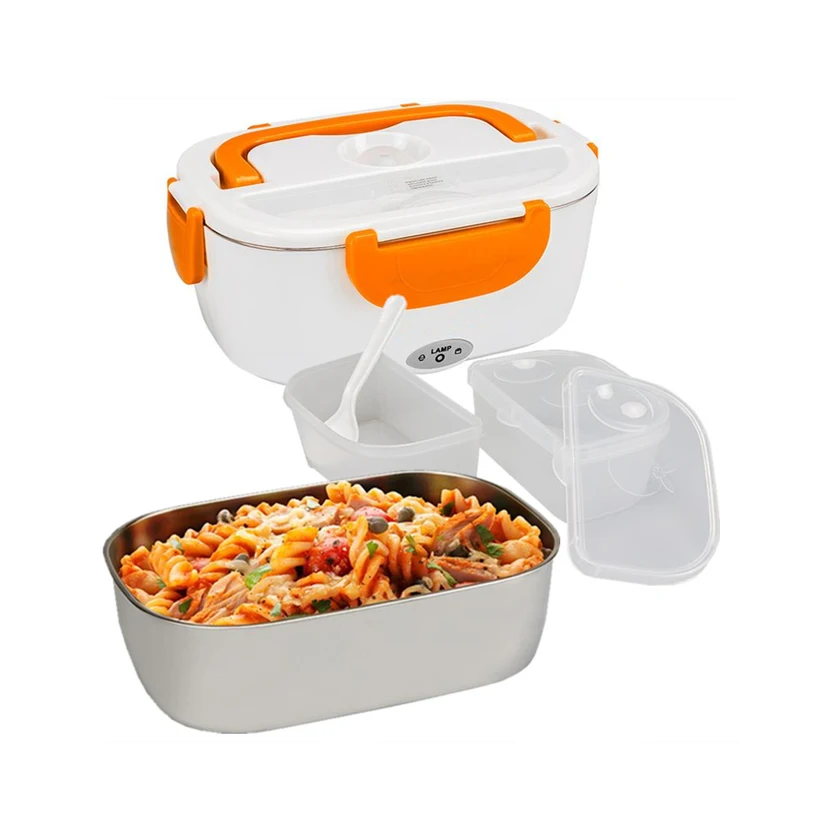Portable Food Warmer Heating Food-Grade Stainless Steel Container Electric Lunch Box