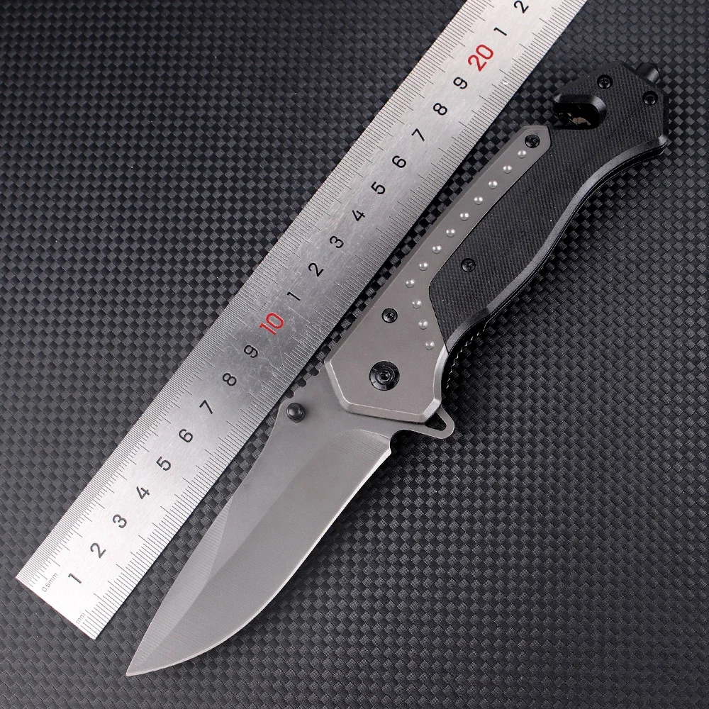 Stainless Blade G10 Handle Broken Glass Function Outdoor Camping Tactics Folding Pocket Survival Hunting Knife