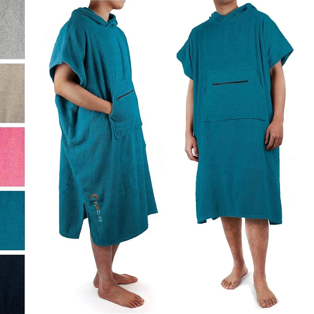 100% Cotton Terry Adult Hooded Surf Poncho Towel
