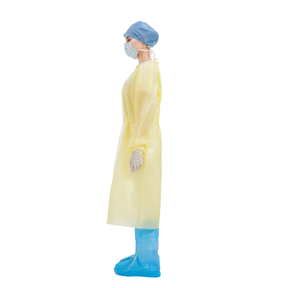 disposable isolation gown pp pe  medical protective gown isolation gown sterile surgical hospital clothes CE