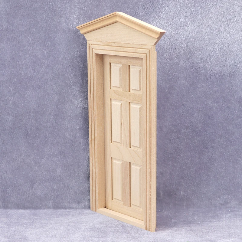1:12  Wooden Doll House Diy Miniature Doors and windows Model Accessories Pocket Door