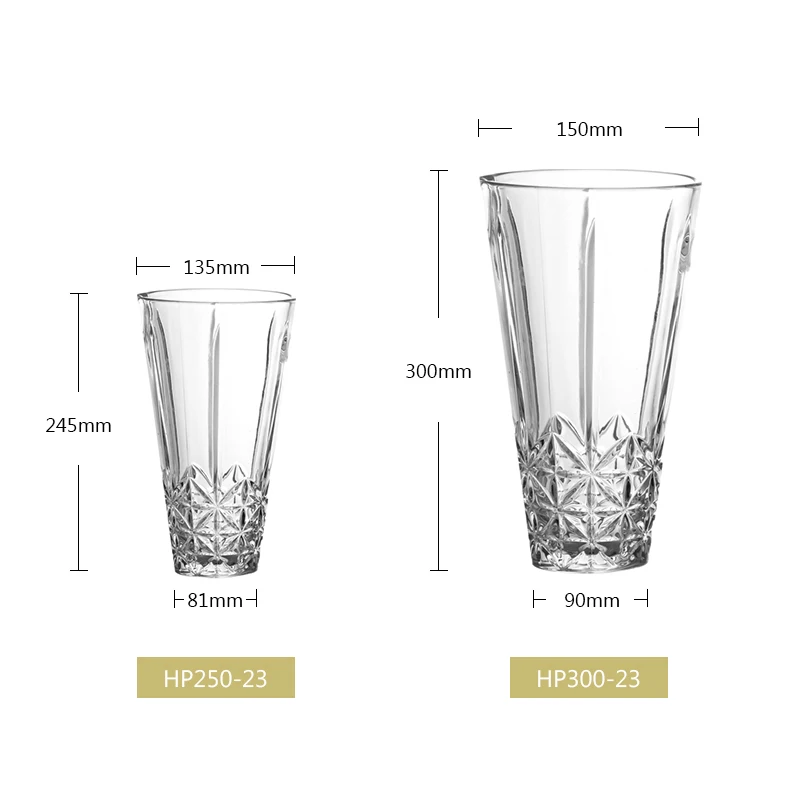 Amazon Top Seller Factory Wholesale Customize Tall Crystal Vases for Centerpieces