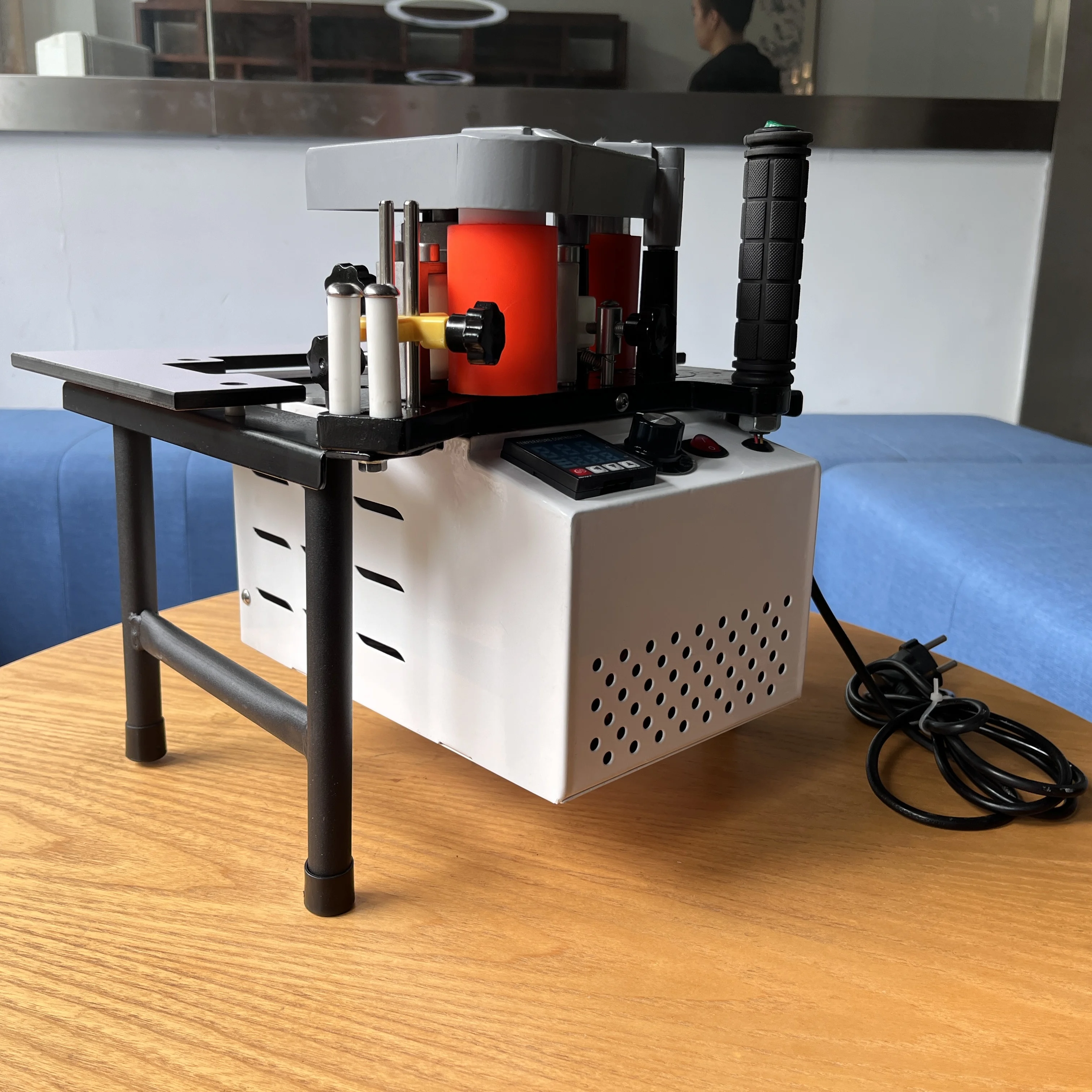 TingTing manual curve-straight edge banding machine woodworking machinery Small Hand Held Edge bander