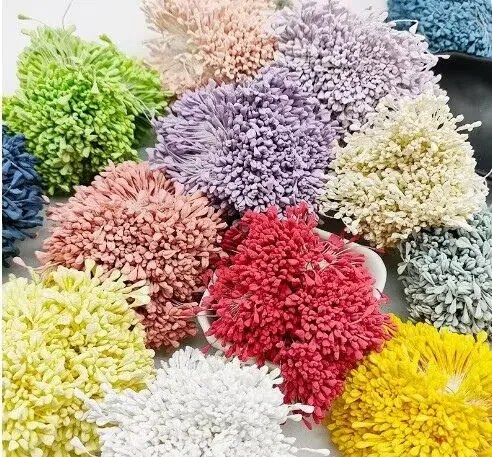 Matte flat malt flower heart stamen DIY popular headwear hair ornament antique hairpin material