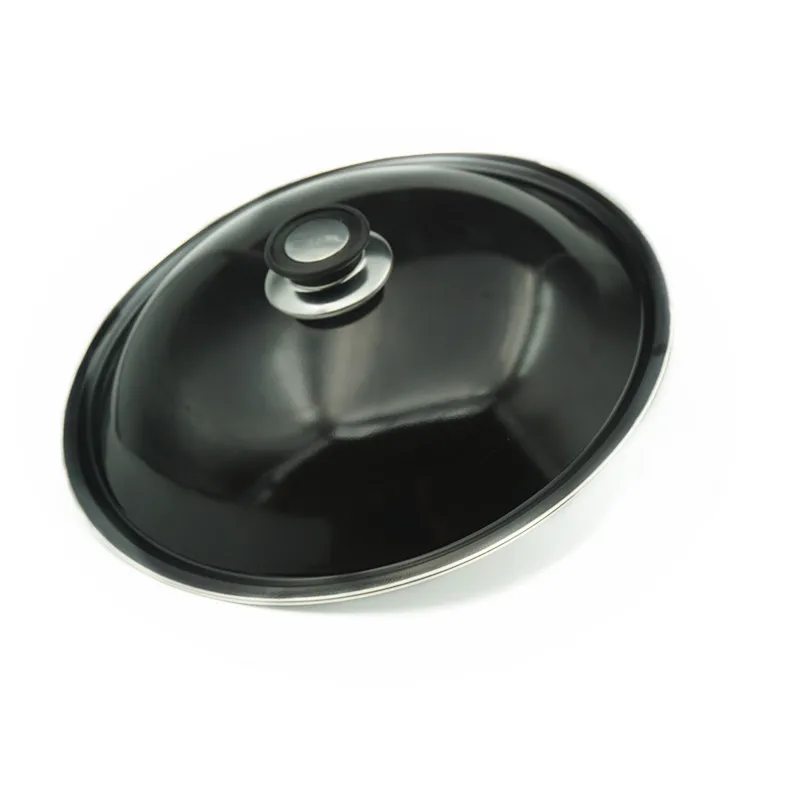 32-42cm enamel high lid wok soup pot lid manufacturer wholesale
