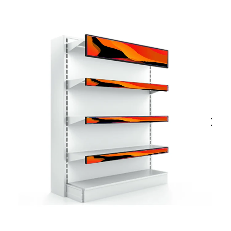 Bar monitor 37 inch instore display shelf top shelf edge lcd screen display