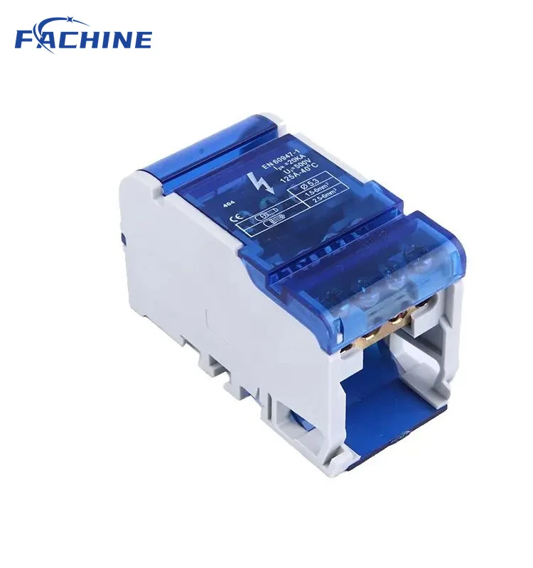 8404 terminal block Modular Din rail junction box series 8404 Waterproof junction box 4in 4 out 125A Distribution block box