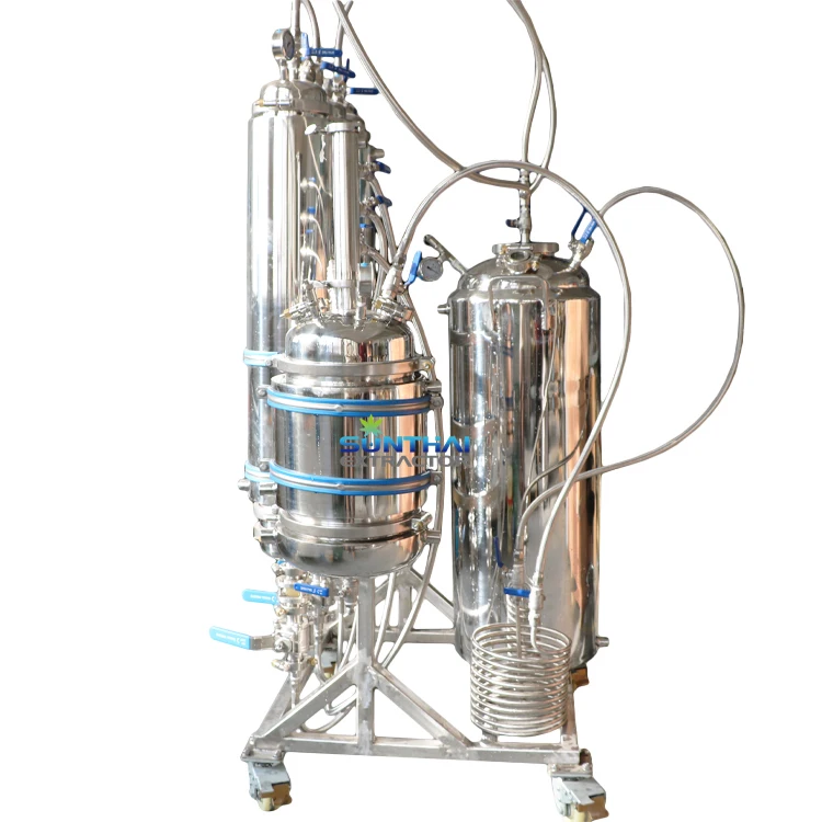 Sunthai 15lb closed loop extractor system With cooling coil and Molecular Sieve jacketed tanks
