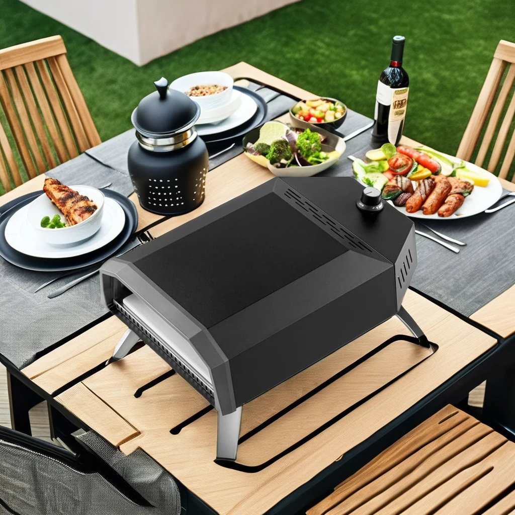 Wholesale camping 12-inch gas pizza oven with pizza stone open flame tabletop propane indoor outdoor stove portable restaurant