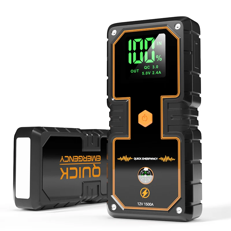2024 Hot Sale Car Jump Starter&Power Bank&Air Pump 6000mAh Portable Car Battery Starter With Air Compressor