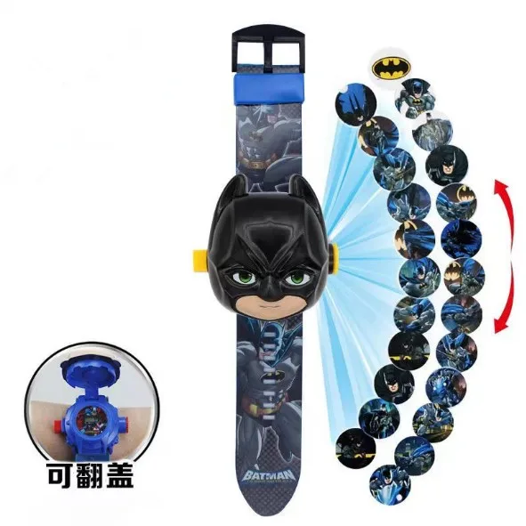 Custom Christmas gifts children cartoon digital wrist watch for kids lights up music spiderman paw glowing 3d toy watch