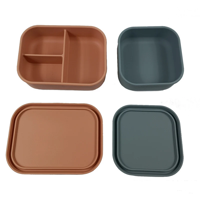 100% Food-grade Silicone Kids Bento Box With Lid Children Lunch Box Lunchbox Kids