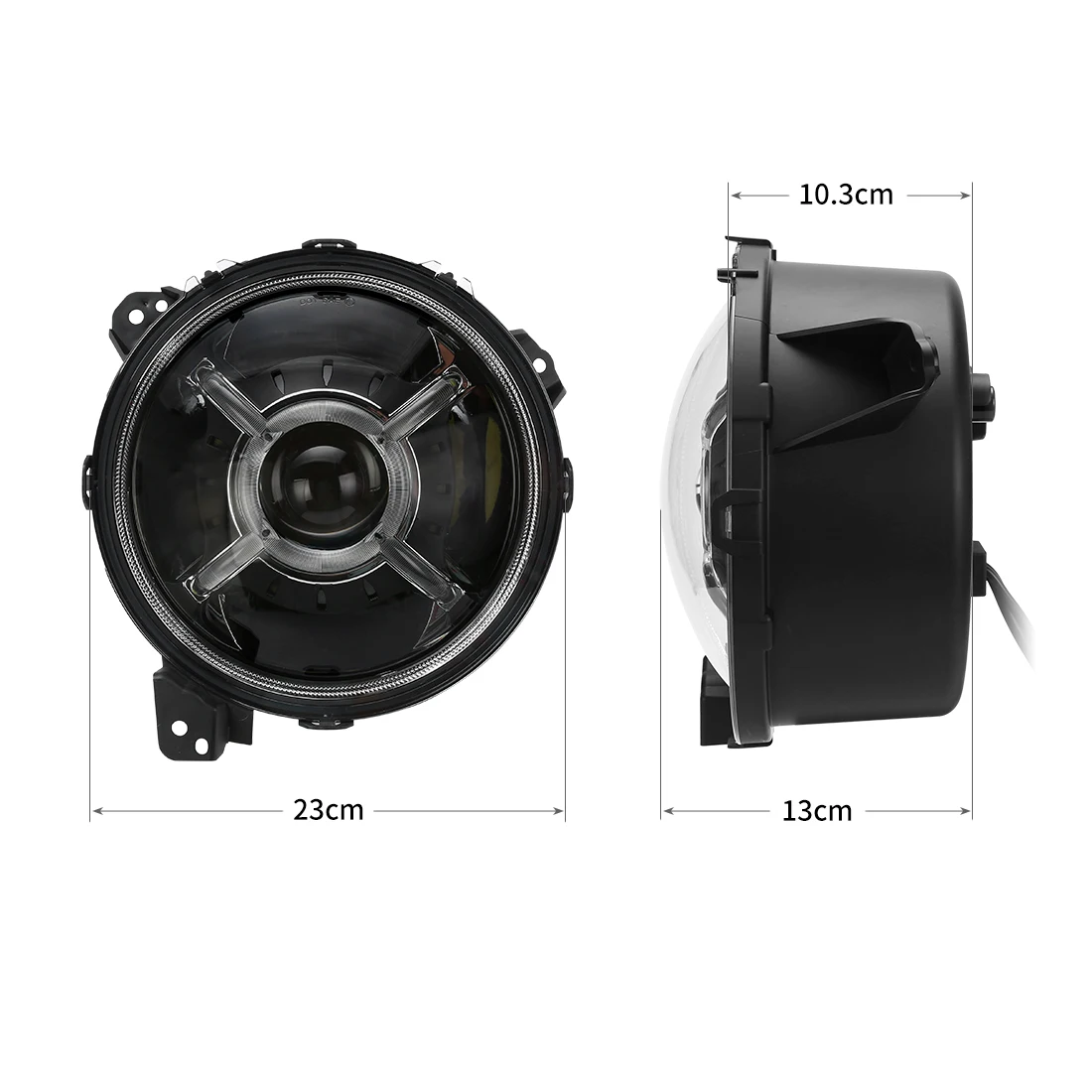 9 Inch Round LED Headlights With Daytime Running Lights High Low Beam For JL 2018-2020