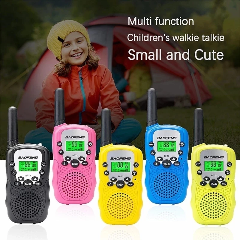 Wholesale Kids Walkie Talkie 2PCS Baofeng Handheld Transceiver Highlight two way radio BF-T3 Mini Talkie Walkie