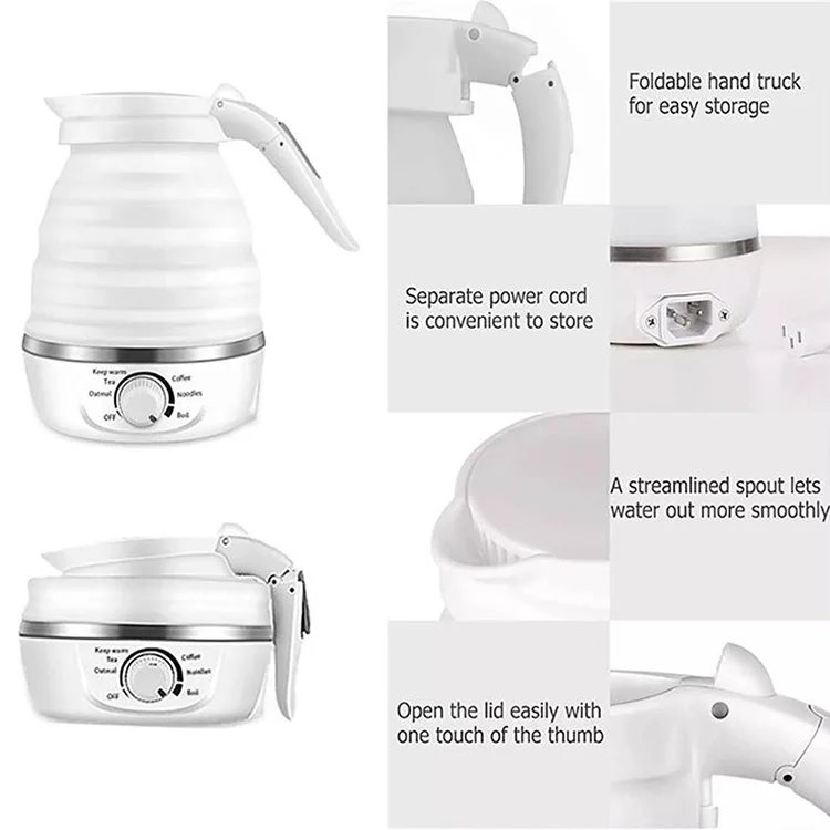 Mini Folding Electric Kettle Electric Tea Water Boiler Portable Travel Foldable Electric Kettle