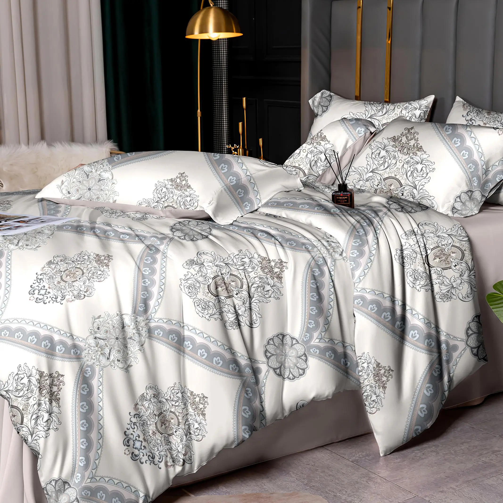 new arrival wholesale bed linen 100% modal printed fabric in bale packing