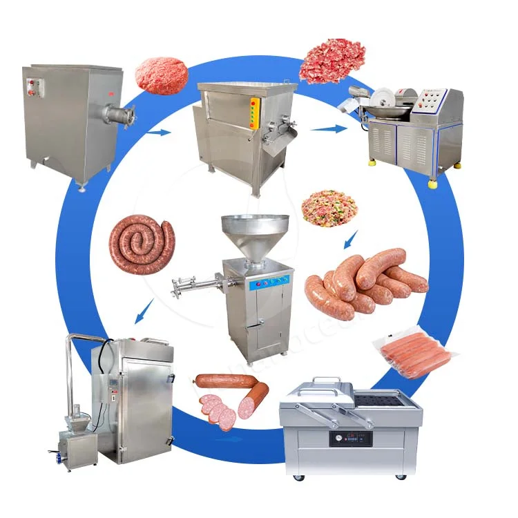 OCEAN Sausage Process Machine Pneumatic Sausage Stuffer Small Scale Sausage Production Line