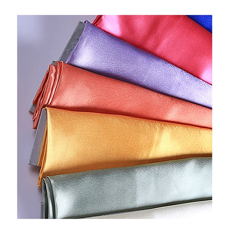 Cheap pure color satin fabric polyester waterproof satin fabric cheap custom satin fabric