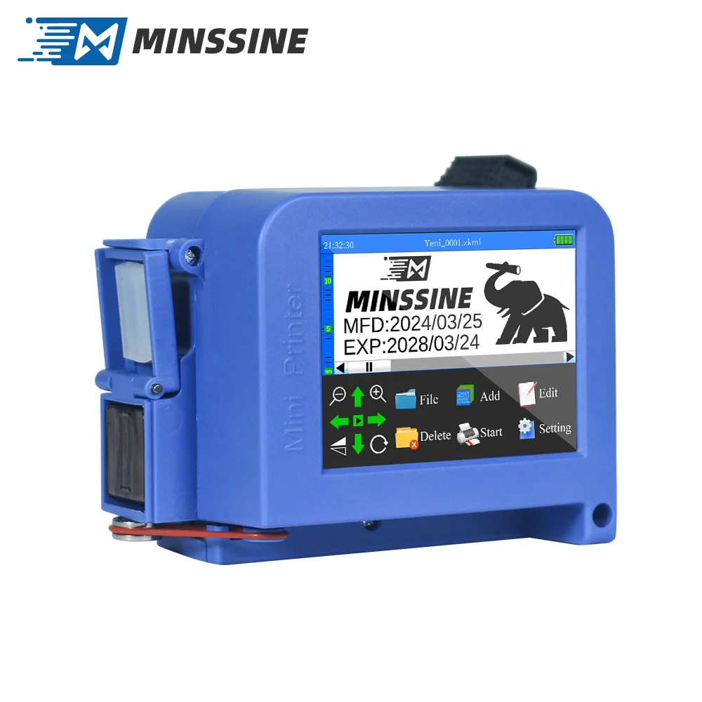 12.7mm portable Handheld mini inkjet printer date codes inkjet printer  TIJ Ink Jet printer