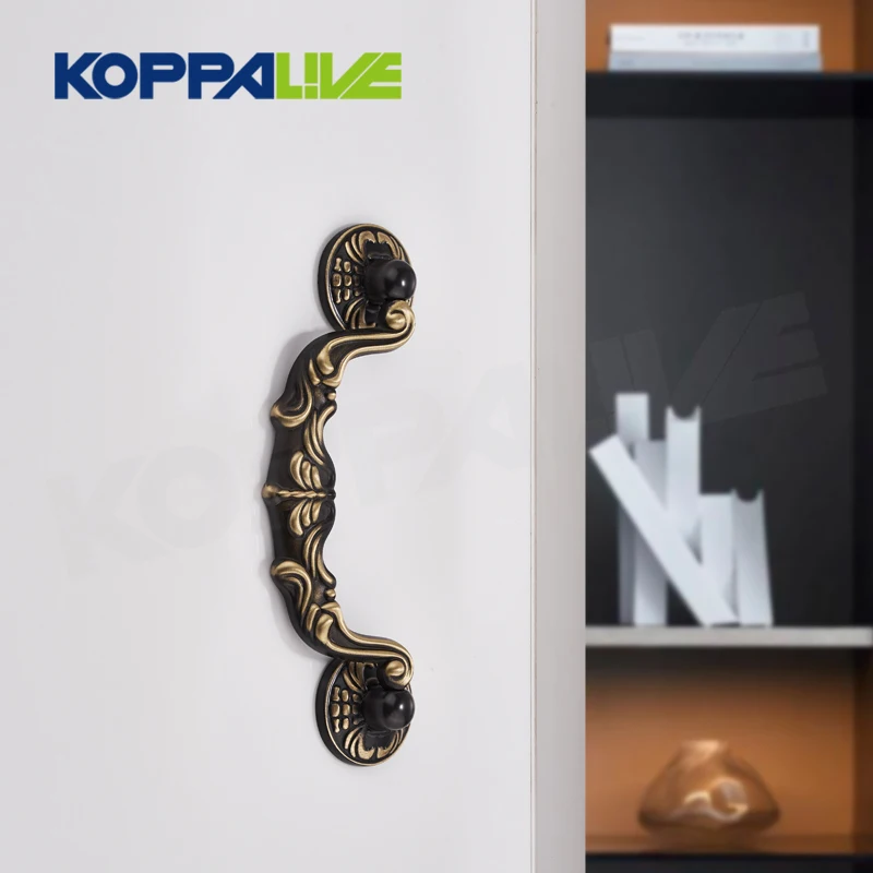 Koppalive Antique Victorian Style Bail Drop Drawer Pulls Brass Cabinet Decorative Dresser Handles