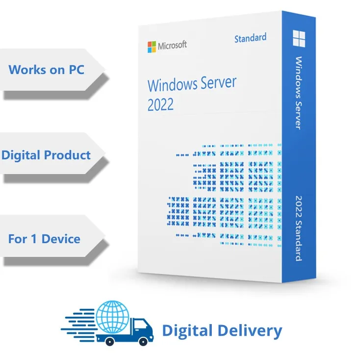 Сервер Windows 2022 Стандартный цифровой ключ 64-разрядный лицензии