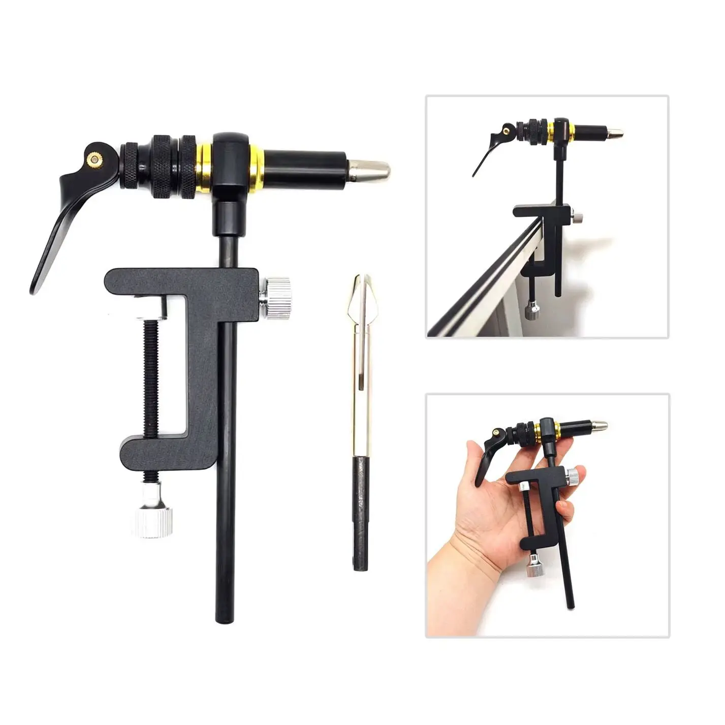 Custom Full Circle Rotating Lure Hook Clamping and Tying Tool for Fishing