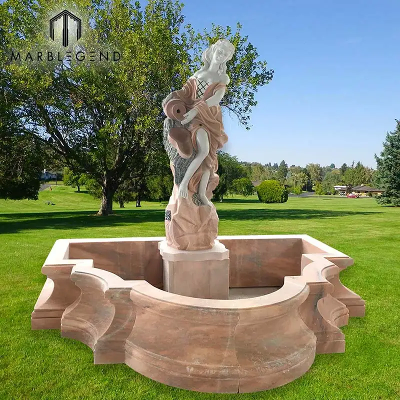 Marble fountain garden statue concepts nude women fountain stone sculpture