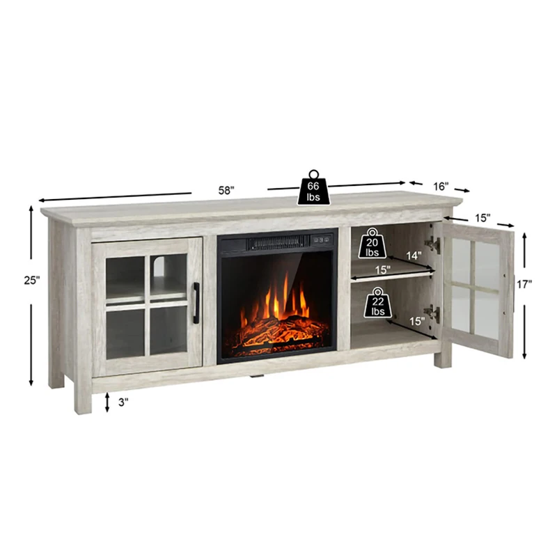 2024 Design particle board black living room furniture modern fireplace tv stand tv wood cabinet meuble for 75 inches