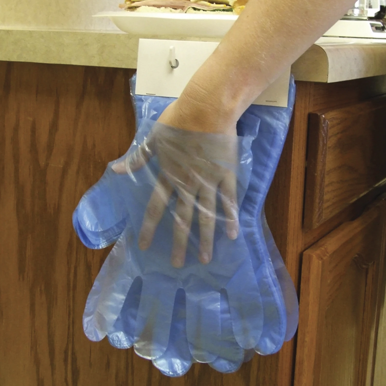 Plastic Poly Gloves Single Use Hand Covers for Food Safe Handling Preparation Kitchen Cooking