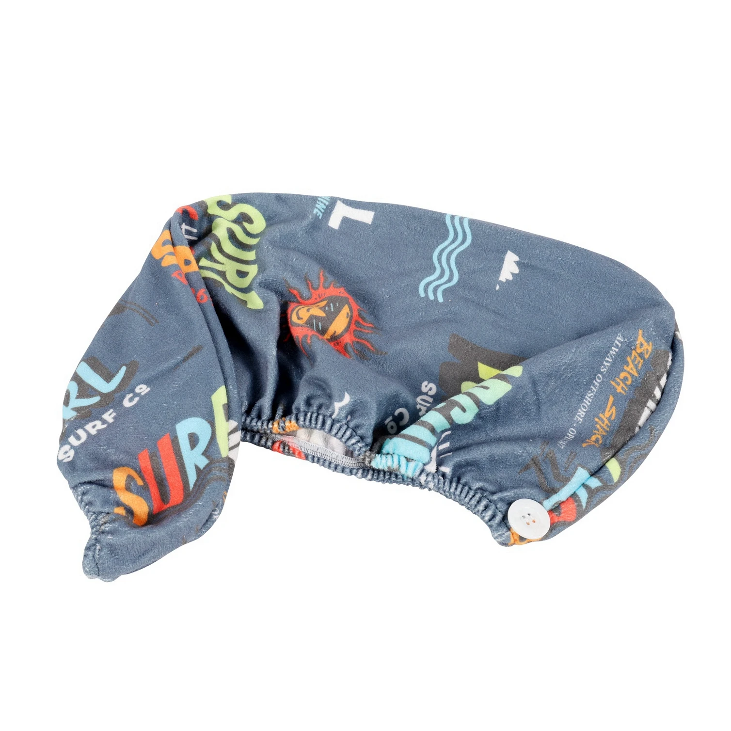 Manufacturer Customization Hair Drying Towel Strap Large Microfiber Hair Towel Wrap With Buttons