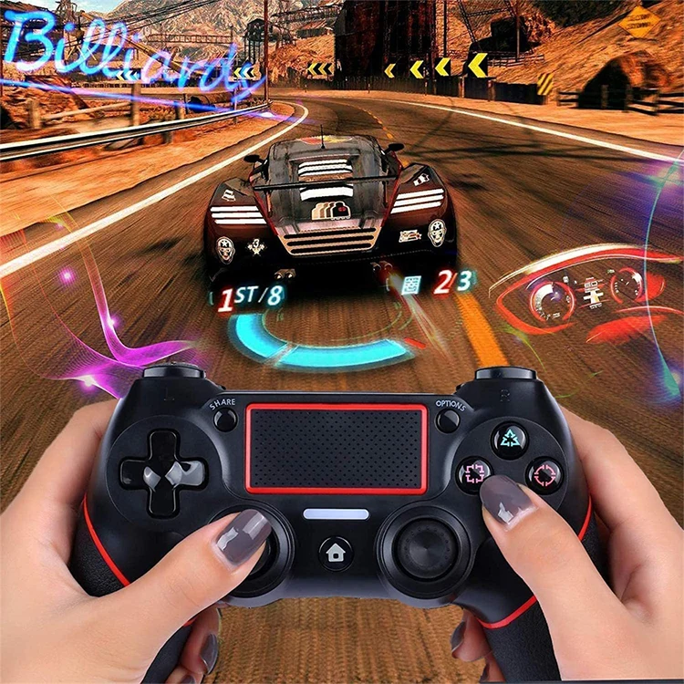 New Arcade Double Shock Wireless Gamepad For Ps4 Console Ps3 Controller Joysticks