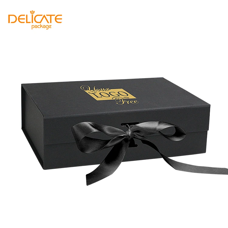 Cardboard Gift Box Luxury Box With Changeable Ribbon And Magnetic Closure Folding Big Gift Boxes Set