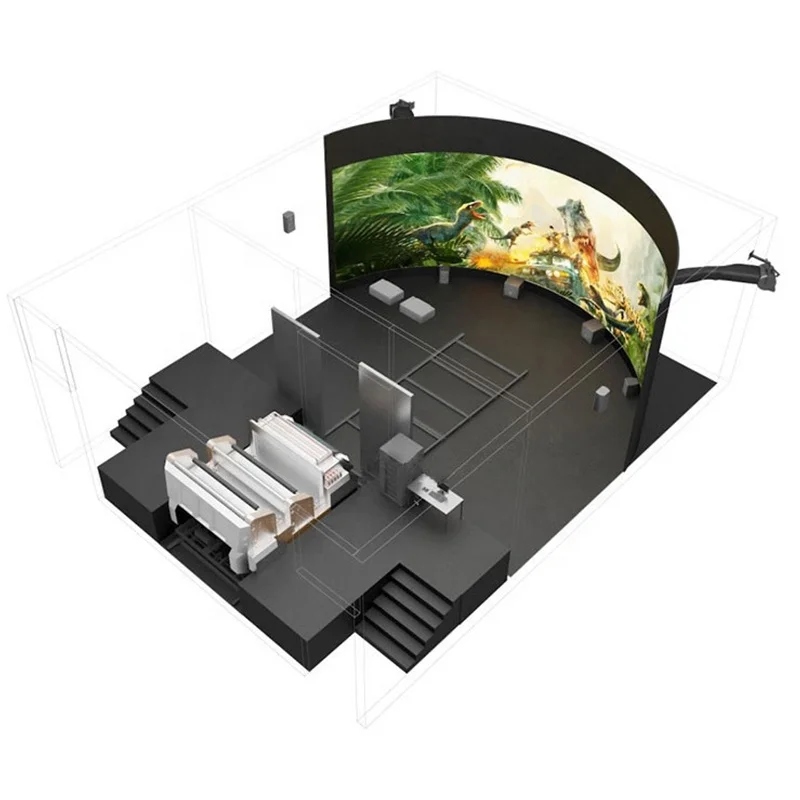 Track cinema naked eye 3D5D7D9D arc immersive large virtual reality dynamic seat amusement equipment commercial