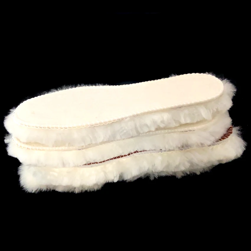 Natural Sheepskin Insoles Cashmere Thermal Shearling Snow Boots Shoe Pad Real Fur Wool Adult Children Winter Shoes Warm Oversize