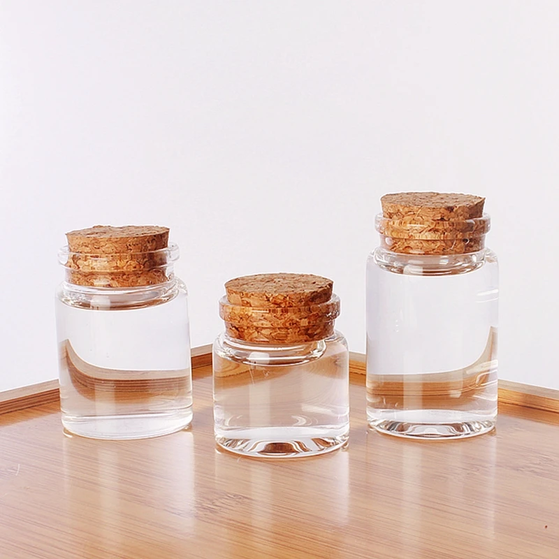 Food Grade Airtight Transparent Glass Canister Storage Jar Glass Tube Food Jar For Herb Spice Tea Container With Wooden Cork