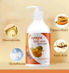 Lighting Vitamin E Kojic Acid Papaya Body Whitening Lotion Moisturizing Papaya Lotion For Black Skin