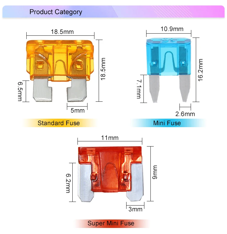 JZ  15 Amp plastic box packing car micro mini fuse blue auto blade fuse
