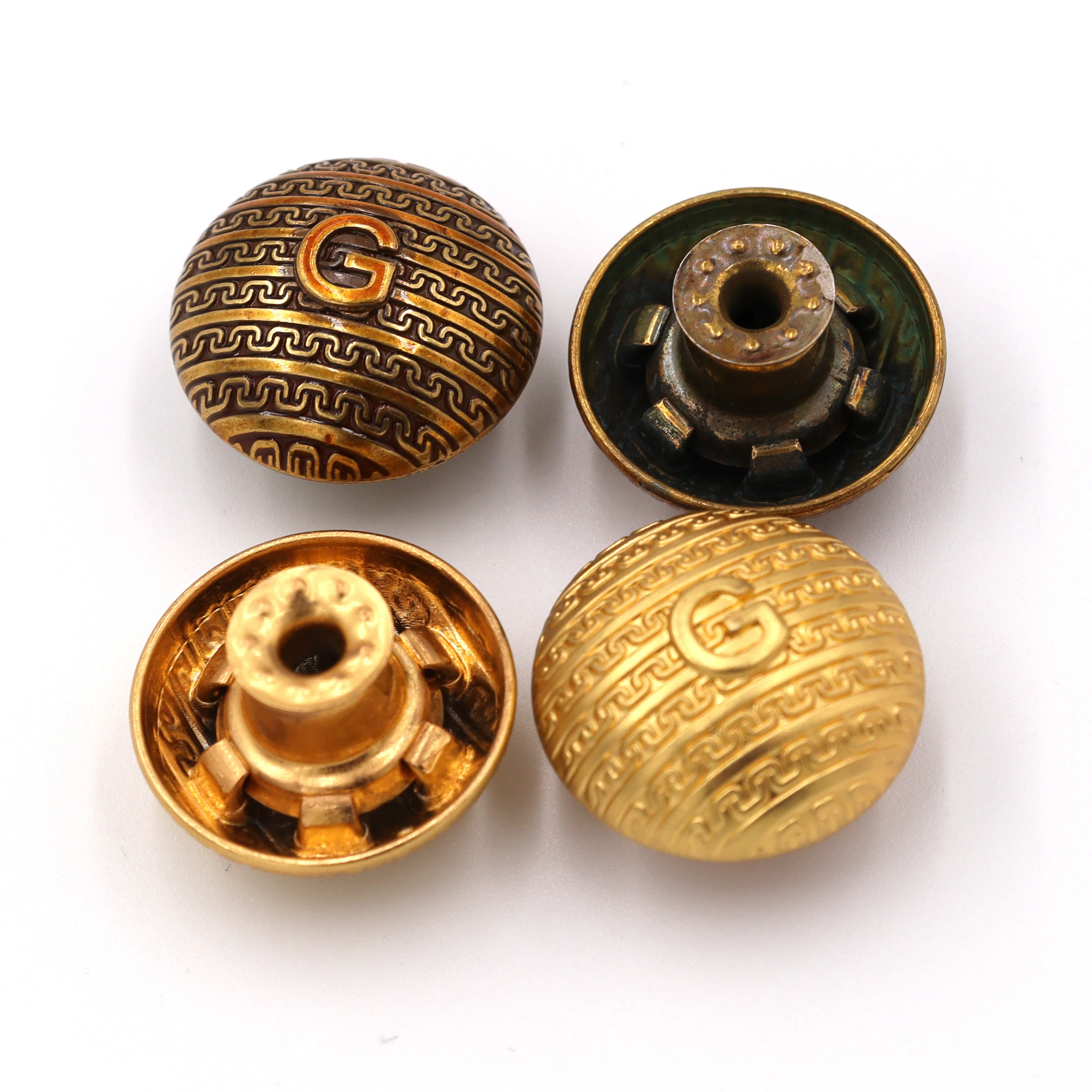 OEM ODM Manufacturers Custom Brand Logo Vintage Denim Jeans Button and Rivets for Garment